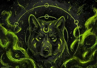 狼图腾创意手绘图片