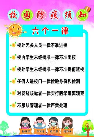 幼儿园防疫须知图片