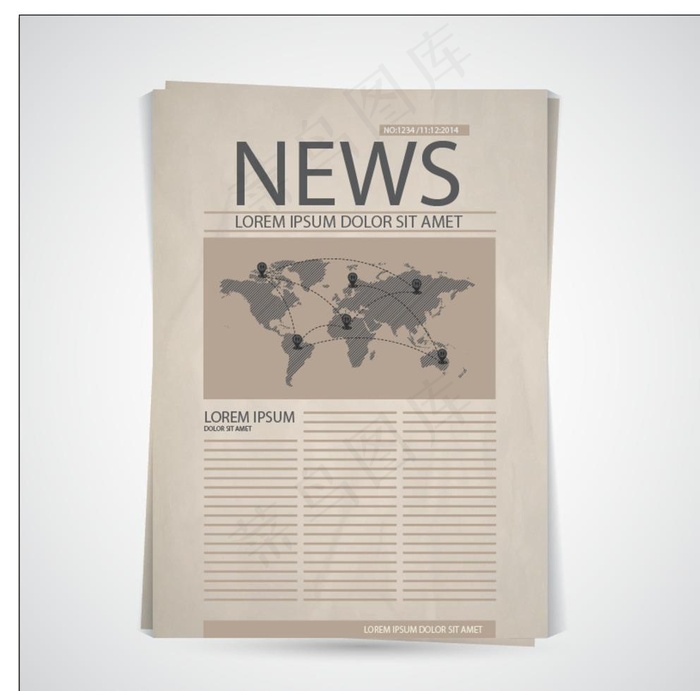 复古报纸矢量图片
