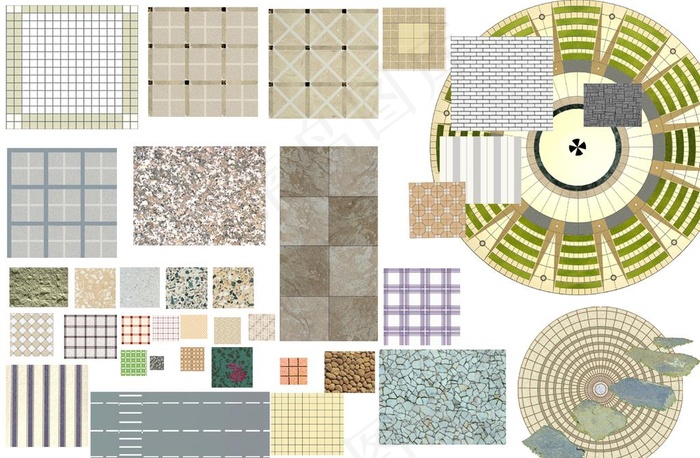 园林铺装ps平面图片