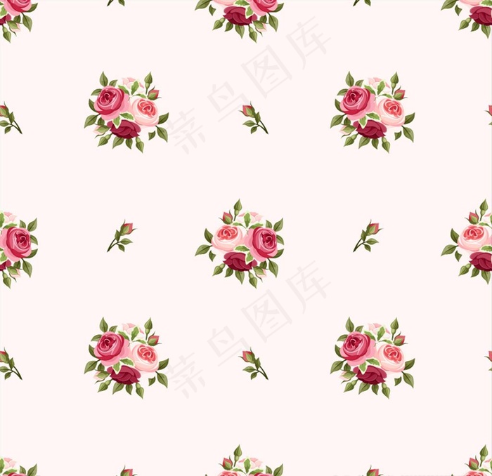 玫瑰花矢量循环素材图片