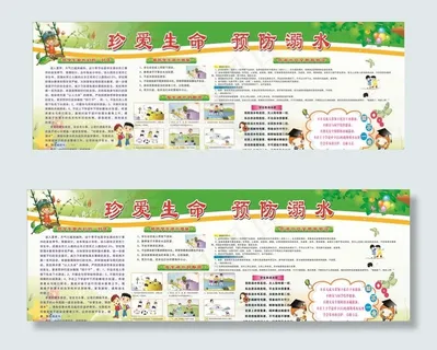 防溺水宣传展板图片