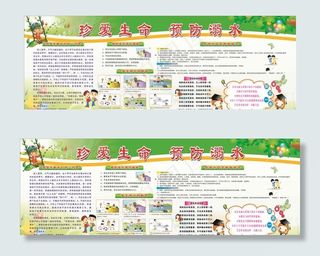 防溺水宣传展板图片