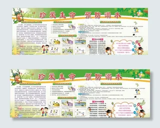 防溺水宣传展板图片