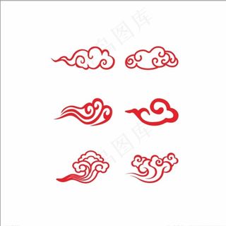 中国风 古典 红色祥云图片