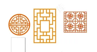 中式花格 屏风隔断图片