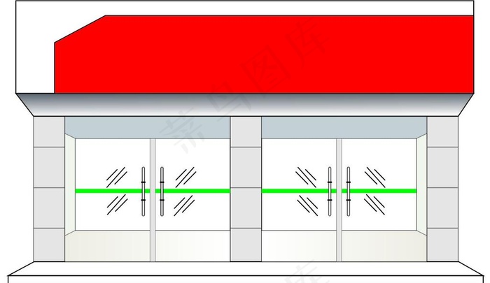 门头设计样机图片cdr矢量模版下载
