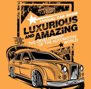 复古汽车海报图片