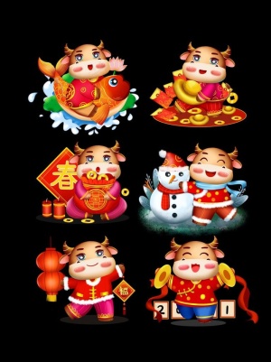 卡通牛图片