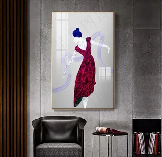 唯美舞者装饰画图片