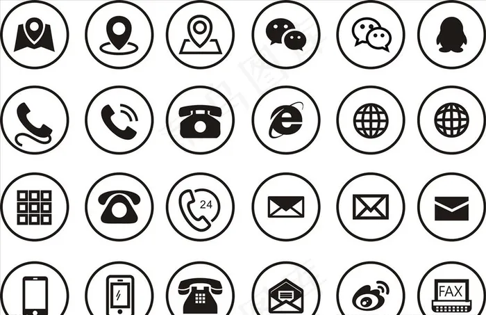 网址图标图片cdr矢量模版下载