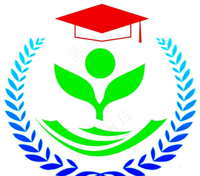 麦穗 博士帽 学习 书籍标图片psd模版下载