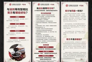 中医膏方 科普展架图片