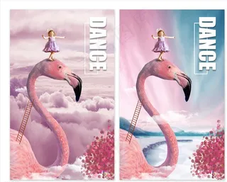 粉色清新活动合成海报图片