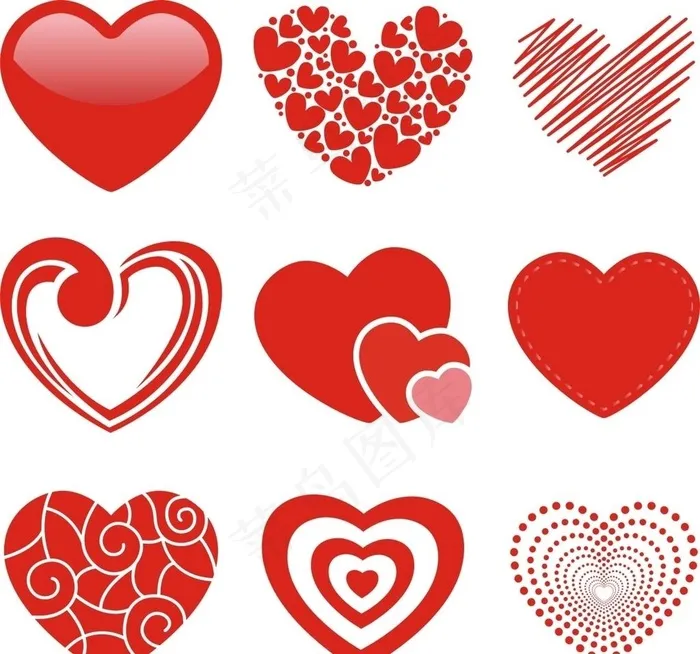 爱心图片cdr矢量模版下载