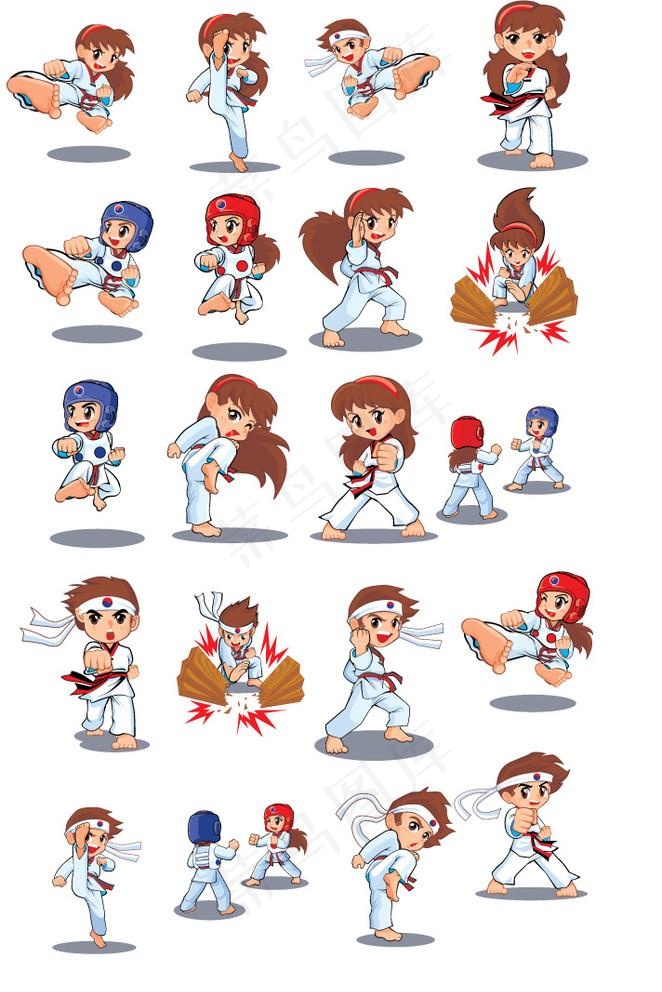 矢量跆拳道图片
