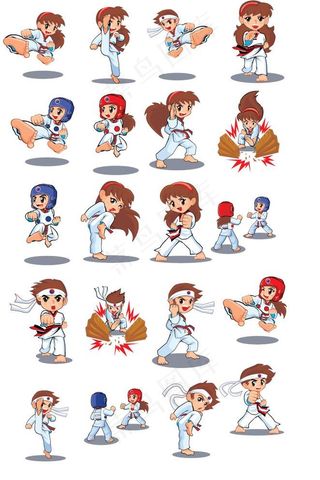 矢量跆拳道图片