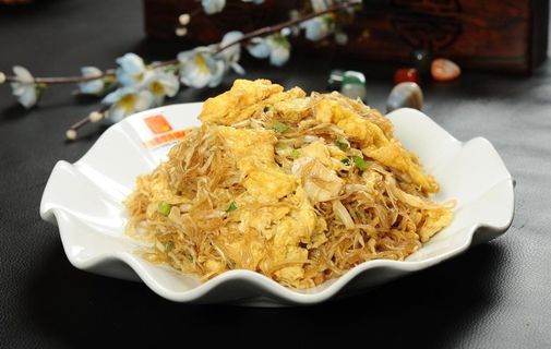 白菜粉丝炒鸡蛋图片
