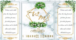 大理石小清新婚礼图片