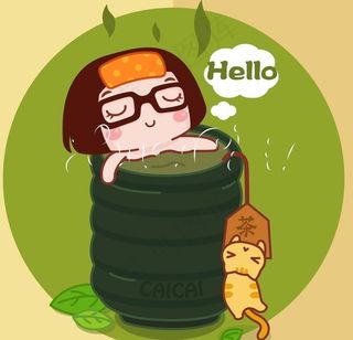 Hello菜菜 泡温泉图片