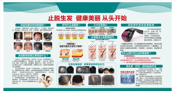 止脱生发海报图片cdr矢量模版下载