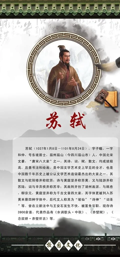 历史文化名人苏轼图片(1984X3968(DPI:120))psd模版下载