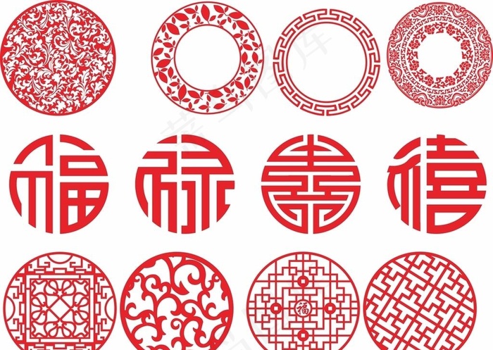 圆形花纹图片