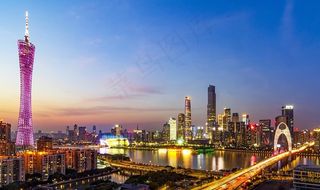 广州 地标 桥 夜景 城市图片