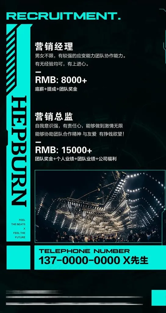 招聘海报图片(1080X1920(DPI:200))psd模版下载