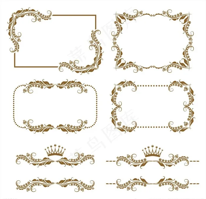 时尚边框文字框图片eps,ai矢量模版下载