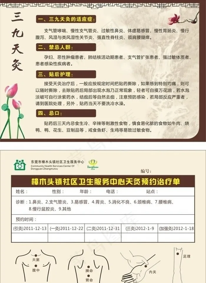 三九天灸图片cdr矢量模版下载