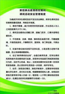 课间活动安全管理制度图片