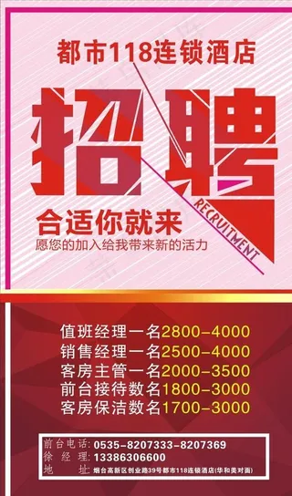 酒店招聘图片