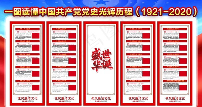 建党节宣传栏图片(4724X2657(DPI:150))psd模版下载