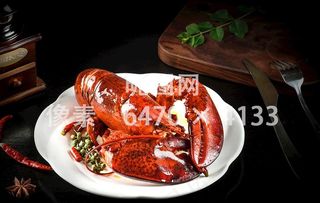 盘子里波士顿大龙虾高清拍菜鸟图库图片