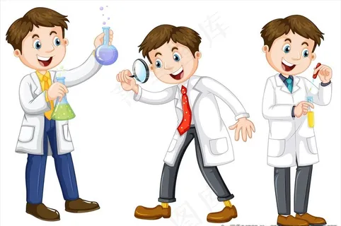 卡通化学教师图片