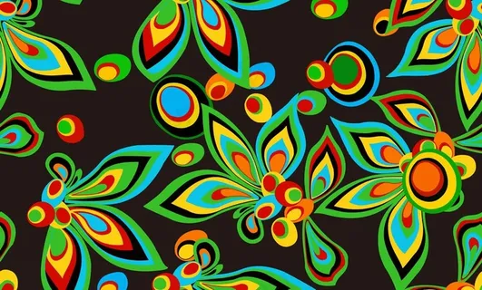 大牌抽象花型图片