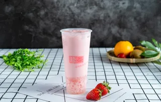 冰冻饮料珍珠奶茶草莓奶昔奶盖图片