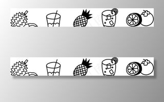 榴莲  饮料水杯 菠萝 柠檬图片