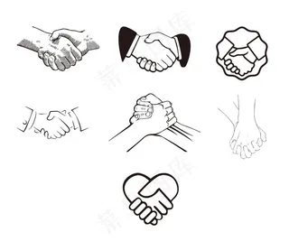 矢量握手图片