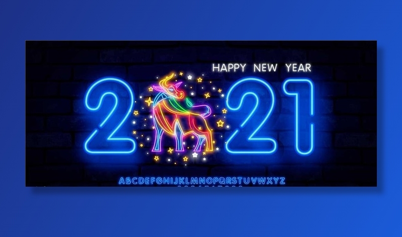 霓虹灯2021图片ai矢量模版下载