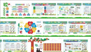 校园文化长廊文化墙图片