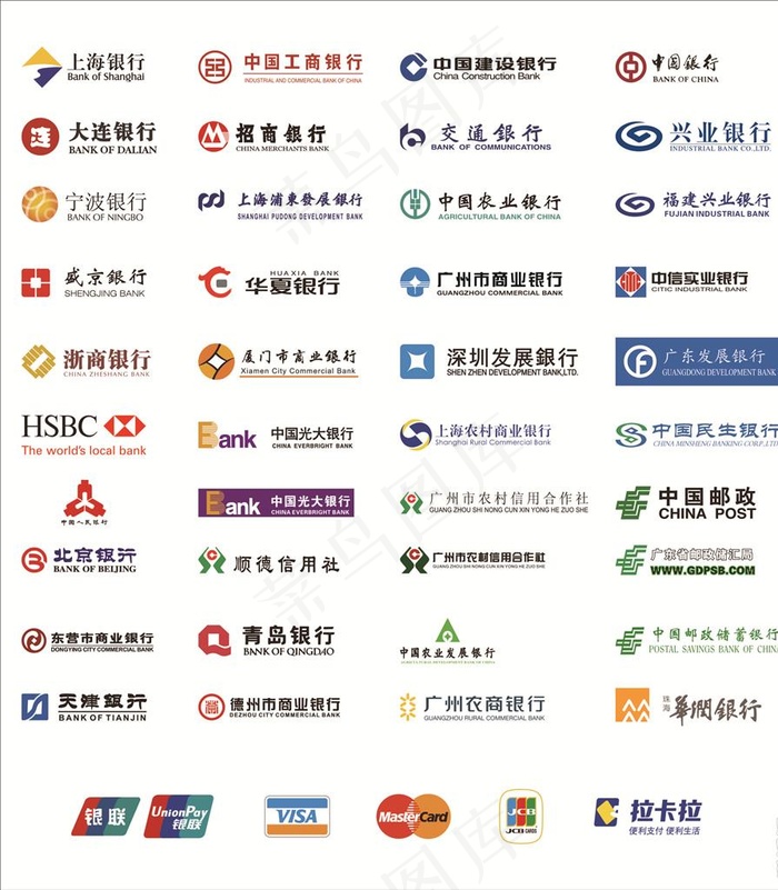 银行logo图片cdr矢量模版下载