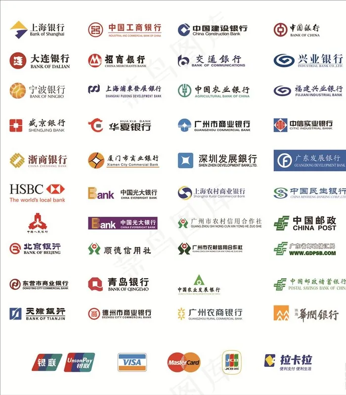银行logo图片cdr矢量模版下载
