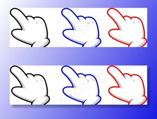 卡通手指 手指方向图片