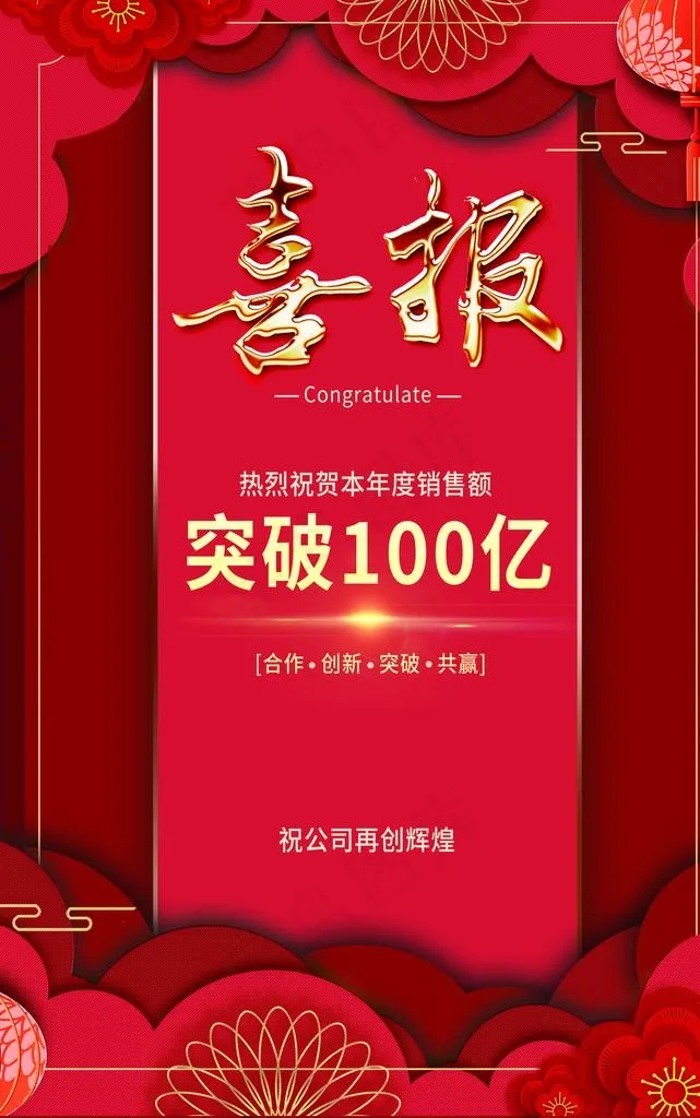 喜报图片(3543X5387(DPI:300))psd模版下载