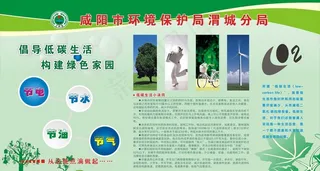 绿色环保宣传栏模板图片