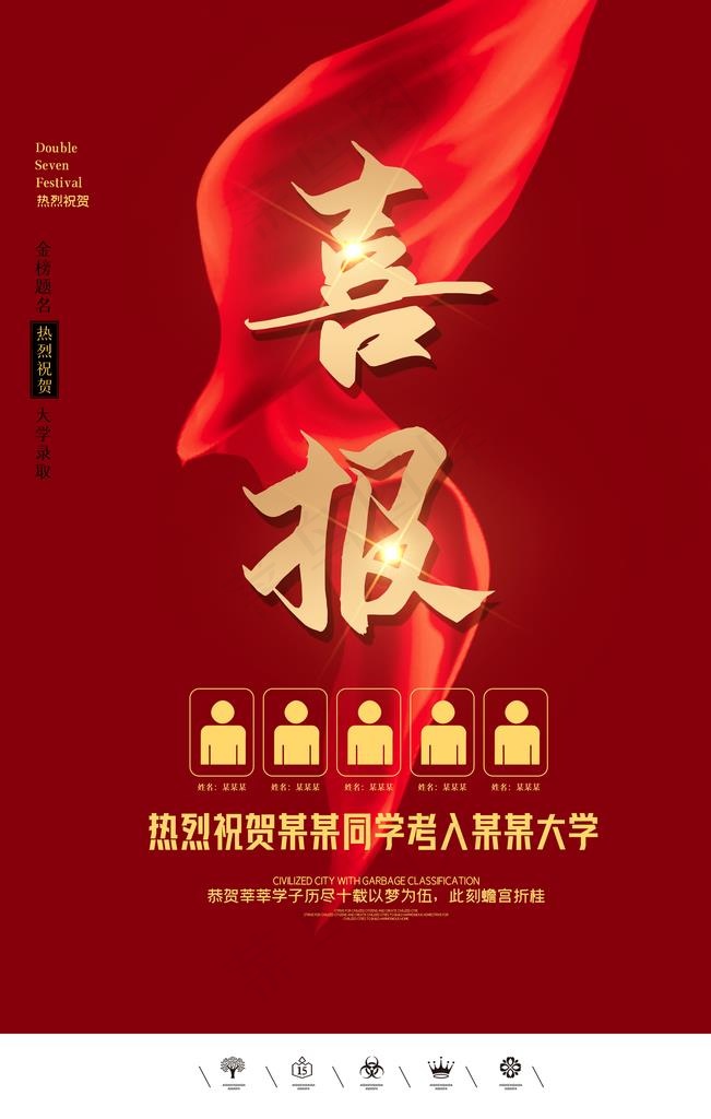喜报图片(3543X5315(DPI:150))psd模版下载