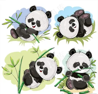 熊猫矢量图图片