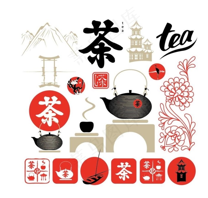 茶矢量图片ai矢量模版下载